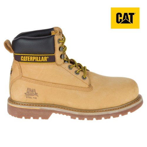 CAT HOLTON SB E FO HRO SRC Men's Work Boots Light Brown (AU V-187) Australia